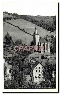 Chaudes-Aigues — Vista em direção à Igreja — C° dos Arts Photomécaniques, Paris