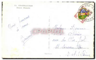 Źródło Suzanne — Châtelguyon — wydawca CAP — Rewers