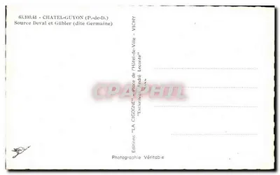 Fonte Deval-Gübler (dita Germaine) — Châtel-Guyon (P.-de-D.) — Éditions Véritable — Verso