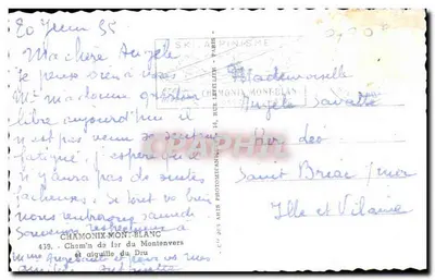 Kolej Montenvers — aiguille du Dru — Chamonix-Mont-Blanc — Rewers