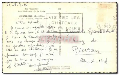 Chambord — Fachada Norte — Combière Imp. (S.-et-Ch.) — Verso