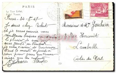 La Tour Eiffel — vue panoramique depuis les Champs de Mars — Éditeur Étrel — Reverso
