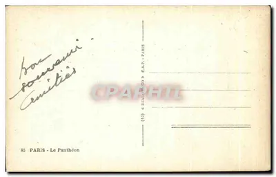 Parigi - Il Panthéon — editore C.A.P. - n°85 — Verso