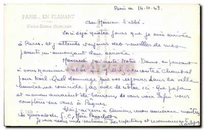 Notre-Dame de Paris — iluminada — Yvon, n°107 — Verso