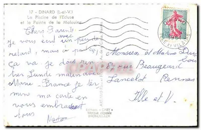 Dinard — La Piscine de l'Ecluse et la Pointe de la Malouine — Éditions Caby — Rewers