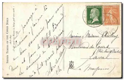 Siostra Tereska z Dziecka Jezusowego — 1873-1897 — nieznany wydawca, n° 9 — Rewers