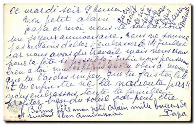 Róże i ptak — Karta urodzinowa — C. Viva, N° 4 — Rewers