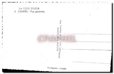 Cannes — Ogólny widok — Éditions d'Art Munier, Nice — Rewers