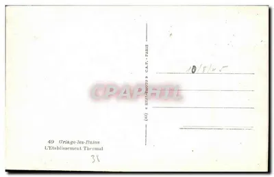 Uriage-les-Bains — La Estación Termal — C.A.P. Paris — Reverso