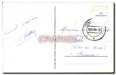 Bilhete postal antigo Schluchsee Schwarzwald Strandbad — Verso