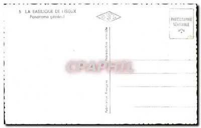 A Basílica de Lisieux — Panorama geral — Fabricação Francesa — Verso