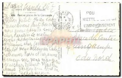 Parigi e le sue meraviglie — Ponte e piazza della Concordia — Edizioni d'Arte Parigi — Verso