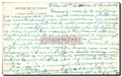 Grande escada do Opéra — Nosso Belo Paris — editor não identificado — Verso