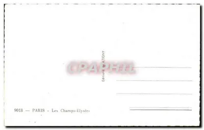 Paris — Os Campos-Élisées — Edições ATIGNY n°9018 — Verso