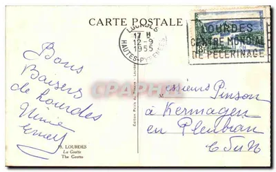 Lourdes — A Grotta — Edição Palais du Rosaire, n°18 — Verso
