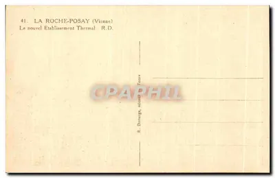 La Roche-Posay (Vienne) — O novo Estabelecimento Termal — editor R. Dorange, Tours — Verso