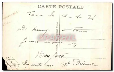 Tours (Indre-et-Loire) — Visão panorâmica sobre a Loire — A.P. — Verso