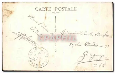 Vitré (Ille-et-Villaine) — O Castelo - A Torre Saint Laurent e os Fossos — J. Morvan, n°10 — Verso