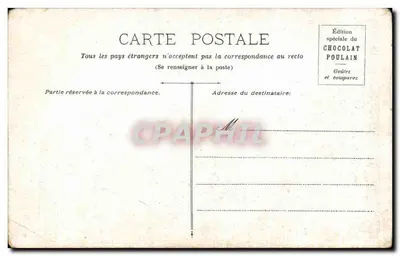 Toulouse — Église de la Daurade, le Pont-Neuf, la Garonne. Édition spéciale du Chocolat Poulain. — Verso