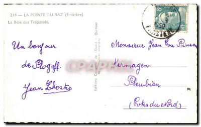 La Pointe du Raz (Finistère) — Zatoka Zmarłych — Wydawnictwo Conostre de l'Ouest — Rewers