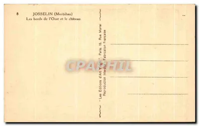 Josselin (Morbihan) — I bordi dell'Oust e il castello — Les Éditions d'Art YON, Parigi — Verso
