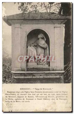 Bilhete postal antigo Bourmont Virgem da Misericórdia