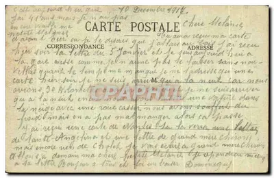 Bilhete postal antigo Bourmont Virgem da Misericórdia — Verso