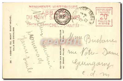 Abbatia Mont-Saint-Michel — Sala Rycerzy — Wydawnictwo Zabytków — Rewers