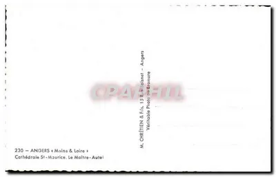 Angers - Katedra św. Maurycja - Ołtarz Glowny — Rewers