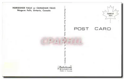 Spadziste Niagara — Widok z powietrza — Royal Specialty Sales, Toronto — Rewers