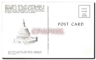 Apothéosis de Washington — Dôme du Capitole — Publié par la U.S. Capitol Historical Society — Verso