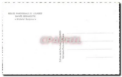 Estátua de Santa Bernadette — Igreja Paroquial de Lourdes — Edição da Paróquia de Lourdes — Verso