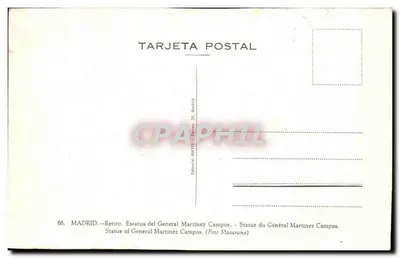 Madryt — Retiro — Statua generała Martínez Campos — Wydawca MAYFF, nr 88 — Rewers
