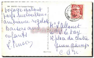 Brive — Plac Cartier — wydawca Réal-Photo, n°106 — Rewers