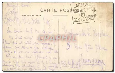 L'Argentiére (alt. 976 m.) — El Sombrero de Gendarme y el Tumtel — L. B. — Reverso