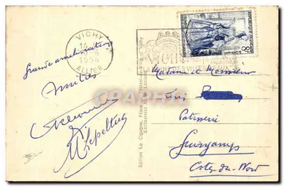 Vichy — Het Stadhuis — Uitgave La Cigogne, n° 475 — Achterkant