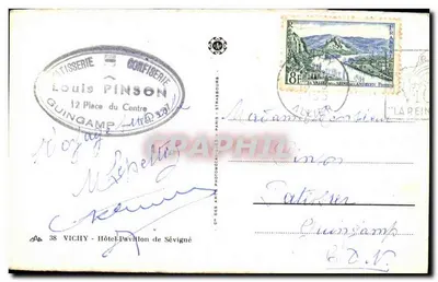 Castelo de Vichy — Pavilhão de Sévigné — Atelier de Louis Pinson — Verso