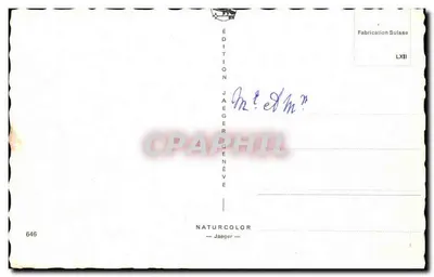 Lausana-Ouchy — Lembrete — Edição Jaeger Genebra, n° 646 — Verso