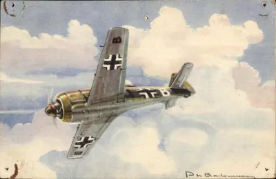 Cartolina d'epoca Focke Wulf Avion Aviation