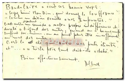 De Pijn — poëzie van Alfred de Musset — uitgever niet zichtbaar — Achterkant