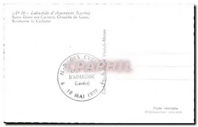 Nossa Senhora dos Ciclistas — Santuário do Ciclismo — Labastide-d'Armagnac (Landes) — Verso