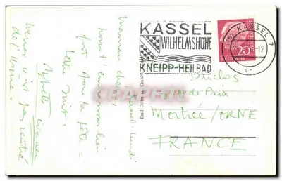 Visão geral de Kassel a partir do Herkules — Castelo Wilhelmshöhe e cidade — editor Emil Dittmann GmbH, n° 67 — Verso