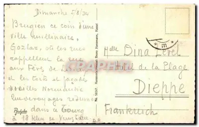 Goslar a. Harz, die tausendjährige Stadt. Partie am Rathaus. — Verso