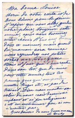 Pamiątka z Bordeaux — dekoracyjna karta pocztowa w kształcie fioletowej mydli z wignietami miejsc — wydawca: J. Galley, Sèvres — Rewers
