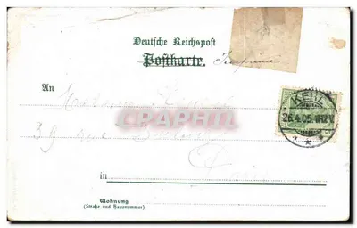 Bilhete postal antigo Gruss aus Kehl a Rh — Verso