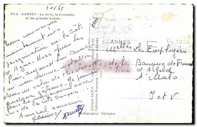 Cannes - El puerto, la Croisette y los grandes hoteles — Ediciones S.E.P.T. - 8-2A — Reverso
