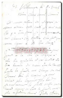 विल्लेनूव-सूर-लॉट — ला एग्लिस (कोरोयर, अर्क.) — कैप — पीछे