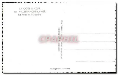A Costa do Azul — A Baía e a Esquadra — Éditions D'Art Munier, Nice — Verso