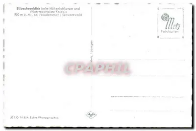 Ellibachseeblick — widok jeziora Ellibach blisko Freudenstadt — Mez Fotokarten — Rewers