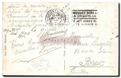 Bruxelas - Palácio de Justiça — editor Arfo, n° 26 — Verso